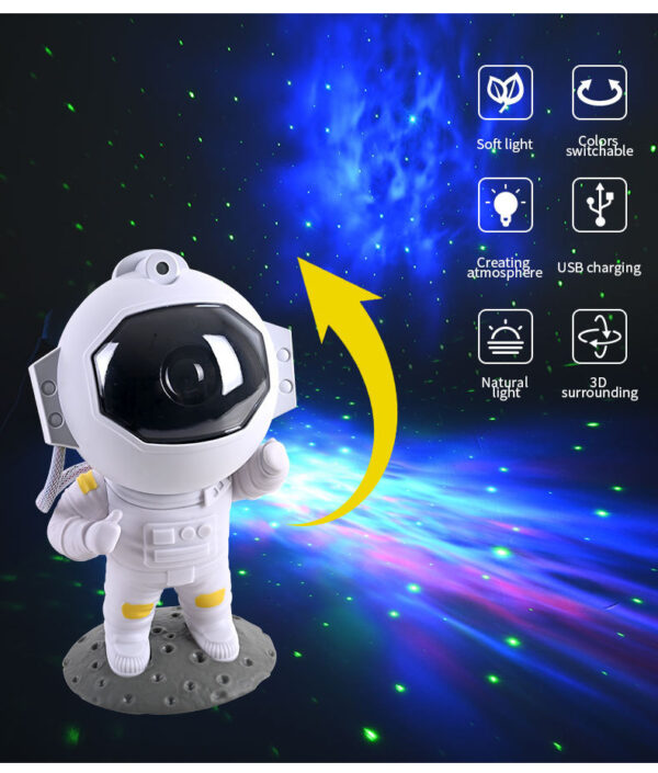 Galaxy Star Projector Starry Sky Night Light Astronaut Lamp Home Room Decor Decoration Bedroom Decorative Luminaires Gift - Image 7