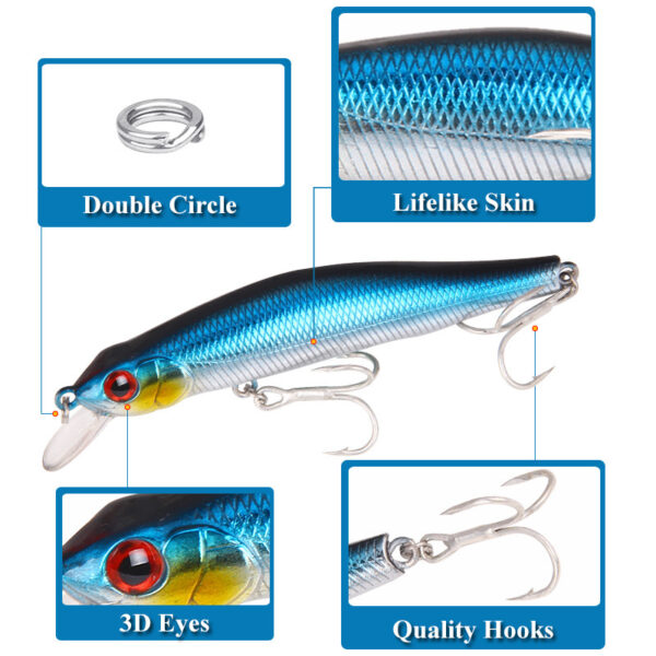 Bronzing laser minnow fishing bait - Image 2