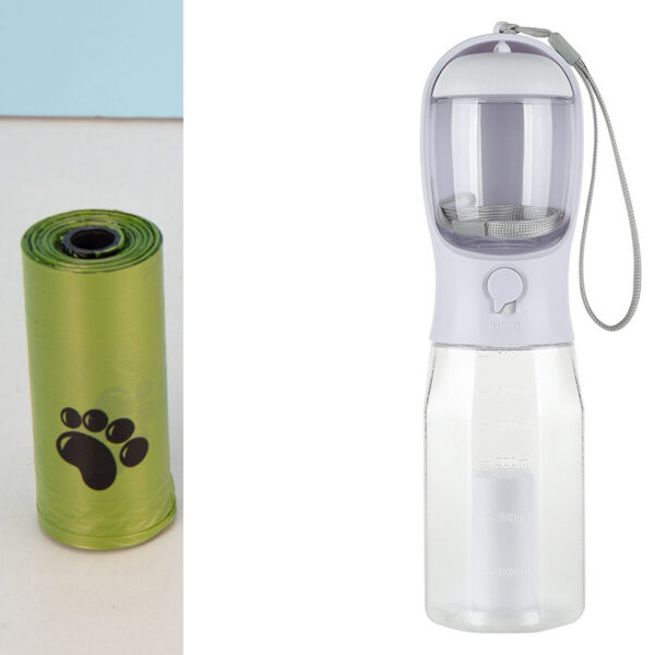 Portable Cat Dog Water Bottle Food Feeder Drinker Poop Dispenser 3 In 1 Leak-proof Multifunctional Dog Water Bottle Pet Products - Image 3