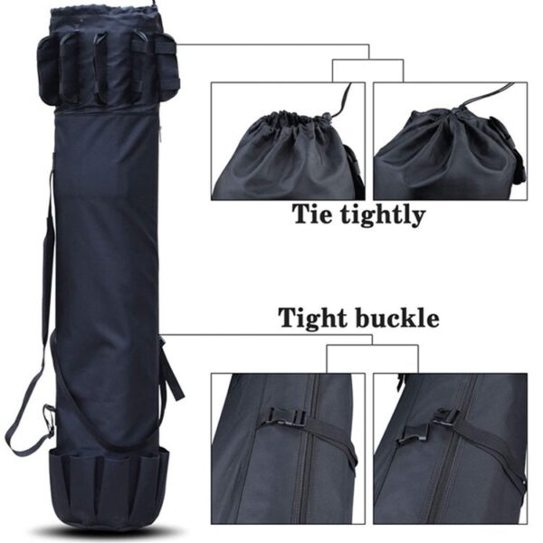 Cylinder Outdoor Fishing Bag Multifunctional Fishing Rod Bag Sea Rod Fishing Gear Storage Bag - Image 4